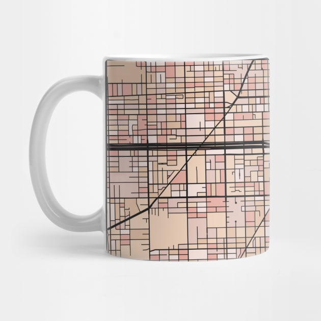 Chicago Map Pattern in Soft Pink Pastels by PatternMaps